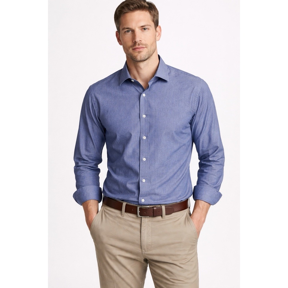 Todd Snyder Blue Button Down Shirt 16 32/33 Classic Fit Smart Casual